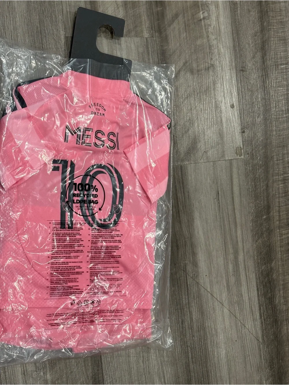 adidas Kids Pink and Black Inter Miami Messi 10 Home Soccer Jersey Set & Socks